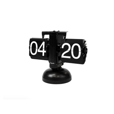 Reloj de mesa Flip Negro