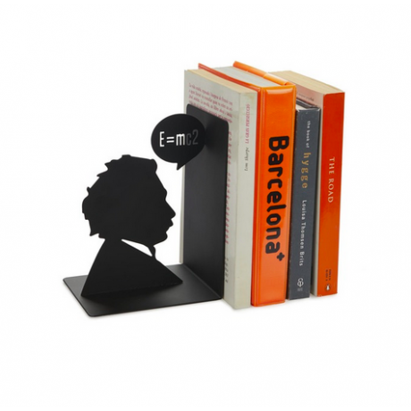 Sujeta libros Einstein negro