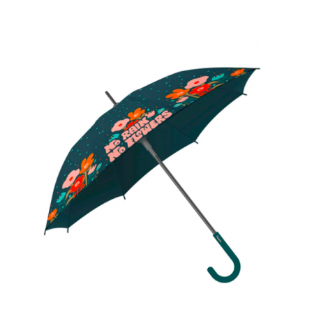 Paraguas "No rain no flowers"